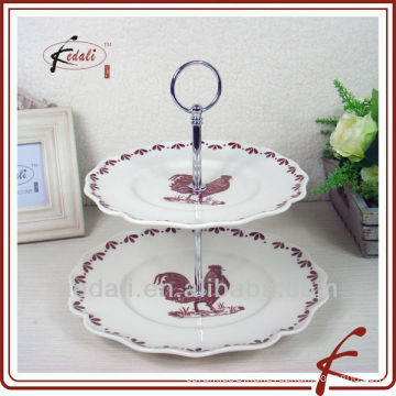 2 ties Ceramic Cake stand holder